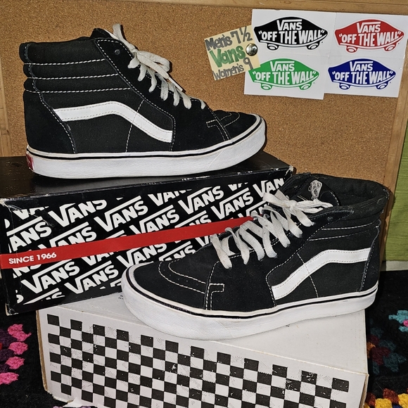 Vans ComfyCush SK8-Hi Black White Lace Up Lightweight Top Unisex Sneakers Shoes - Picture 2 of 12
